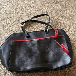 Black and Red Women's Tote Bag